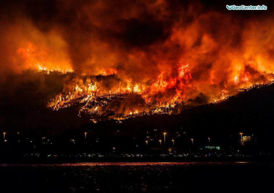 17 июля 2017 г. ​сильные лесные пожары в городе Сплит, Хорватия