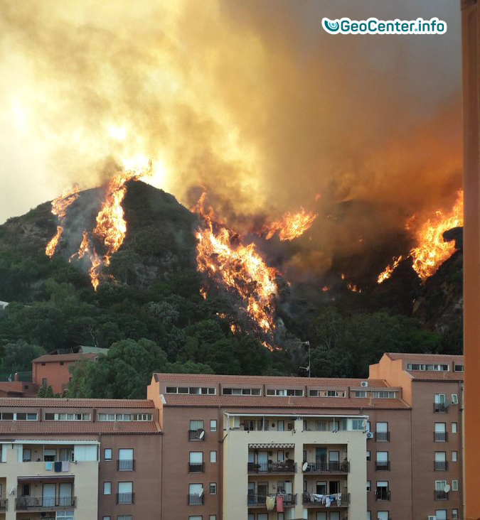 Лесные пожары в Италии, июль 2017 года