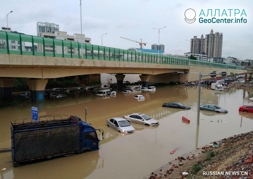 Наводнение в Китае, июнь 2018 г.