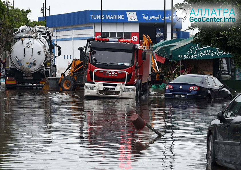 Наводнение в Тунисе, октябрь 2018 г.