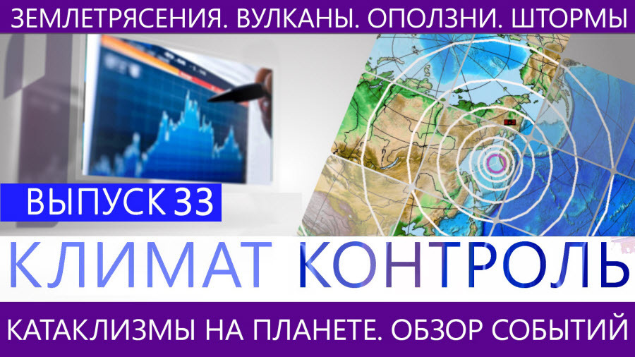 Землетрясения, наводнения, вулканы, штормы. Климатический обзор недели. Выпуск 33