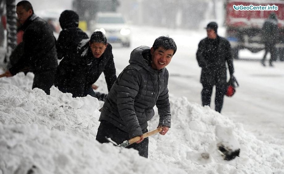 Снегопады на юго-западе Китая