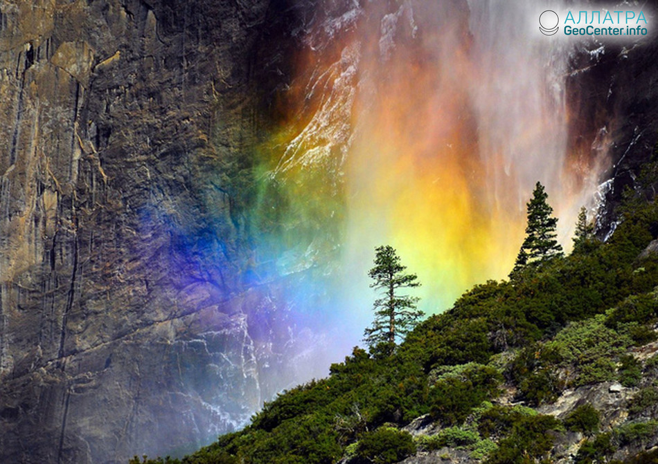 Радужный водопад Национального парка Йосемити (США)