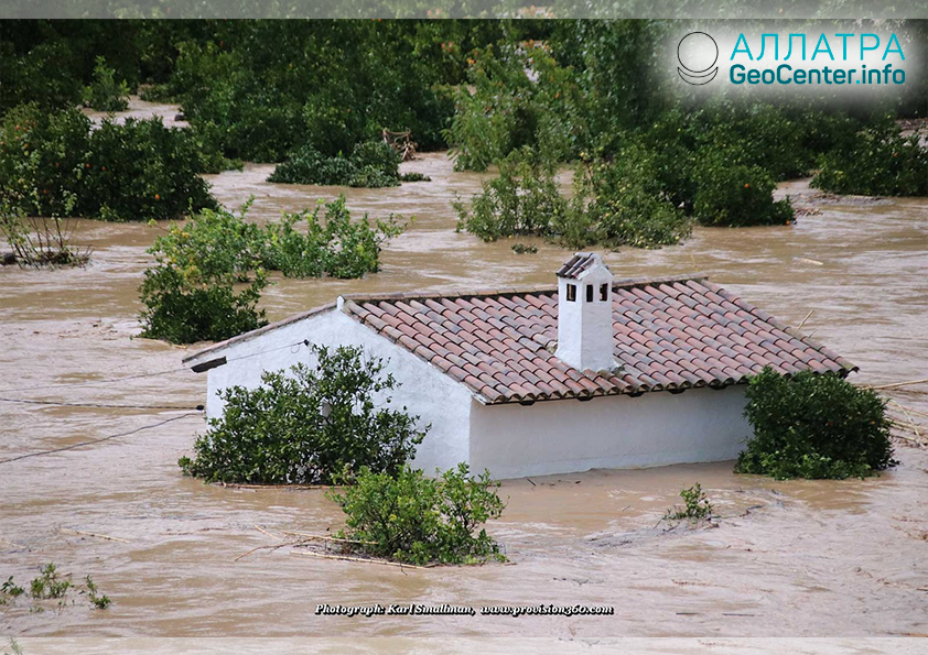Новое наводнение на юге Испании, октябрь 2018 г.