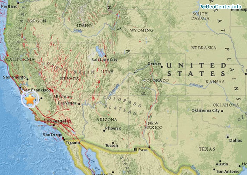 Землетрясение в Калифорнии, США, 13-14 ноября 2017 года