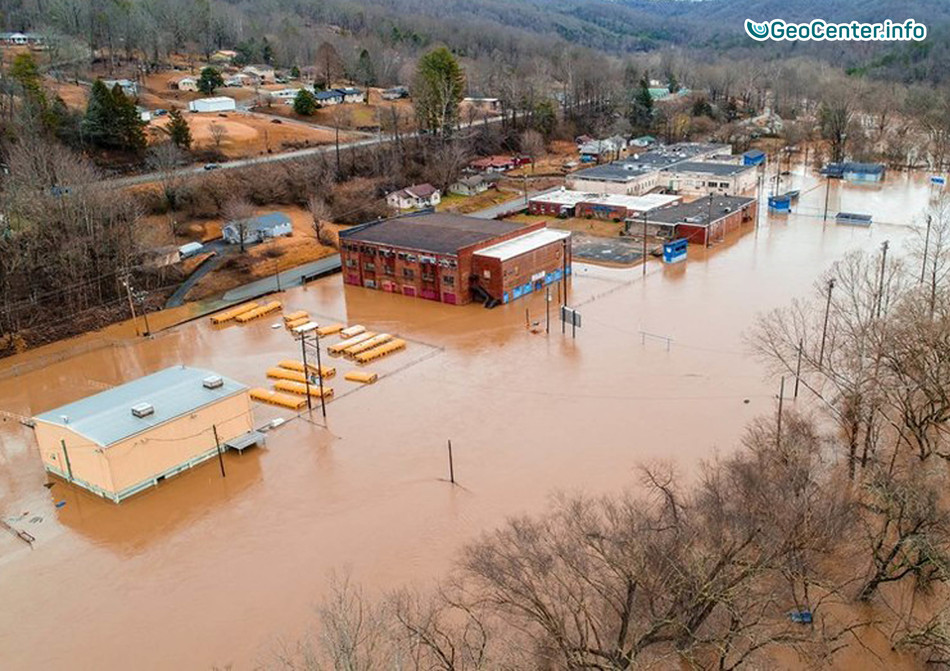 Наводнение на востоке Кентукки, США, февраль 2018 г.