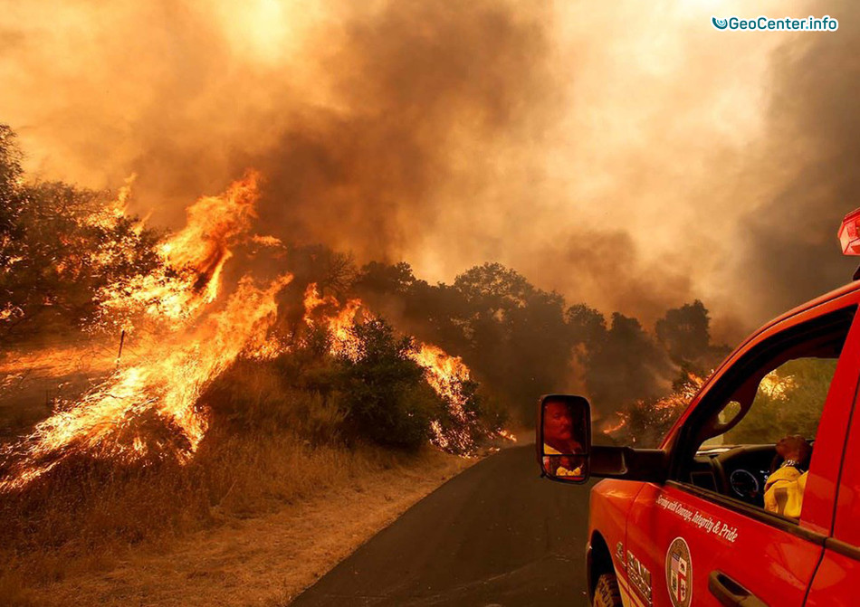 Лесные пожары в Калифорнии, США