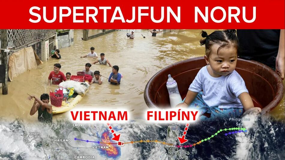 Filipíny v epicentru supertajfunu Noru! Vítr → 240 km/h