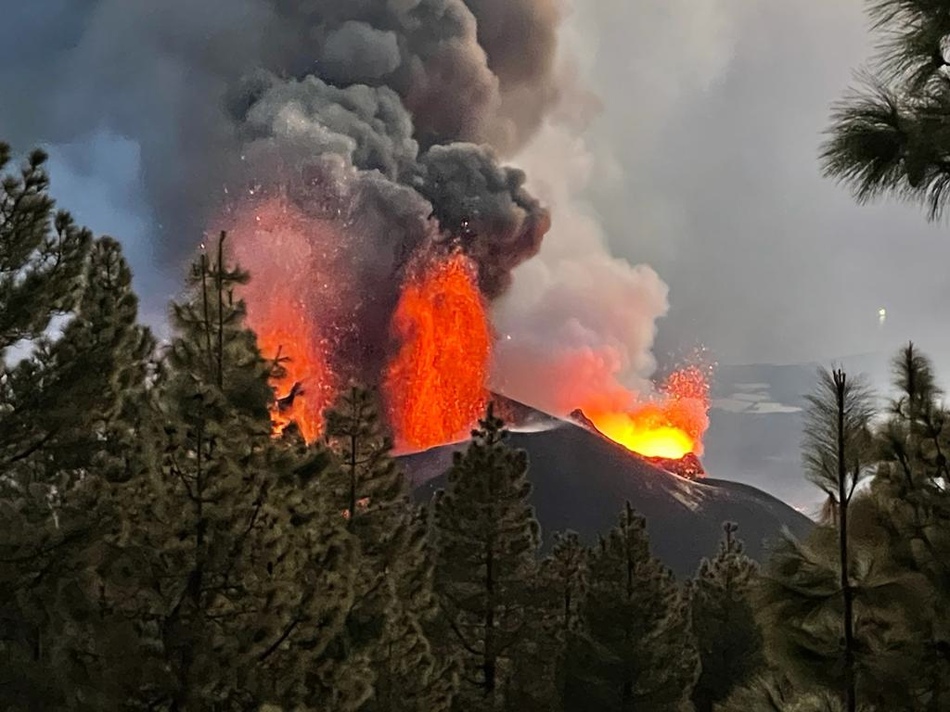 Извержение вулканов, октябрь 2021