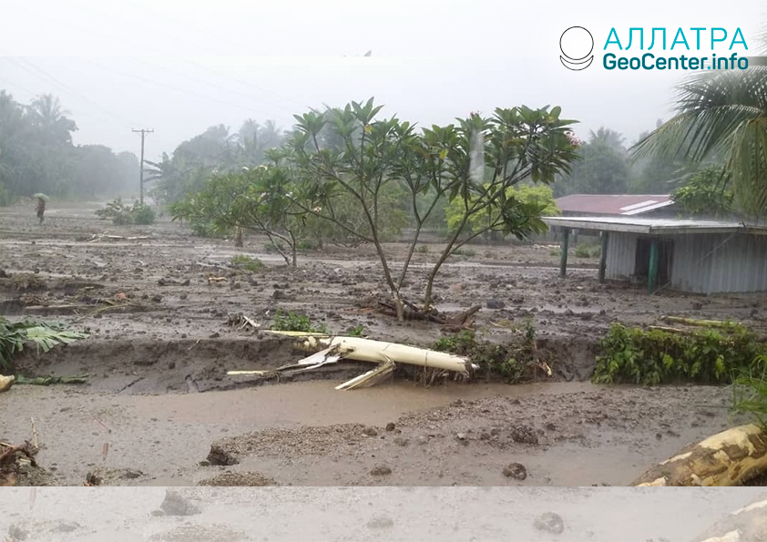 Záplavy a zosuv v Papue-Novej Guinei, február 2019