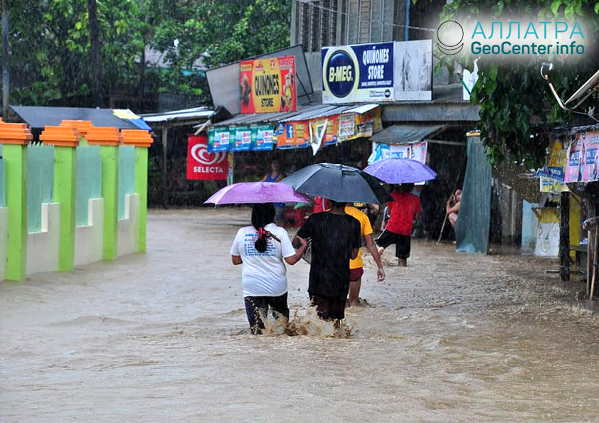 Наводнение на филиппинском острове, январь 2019