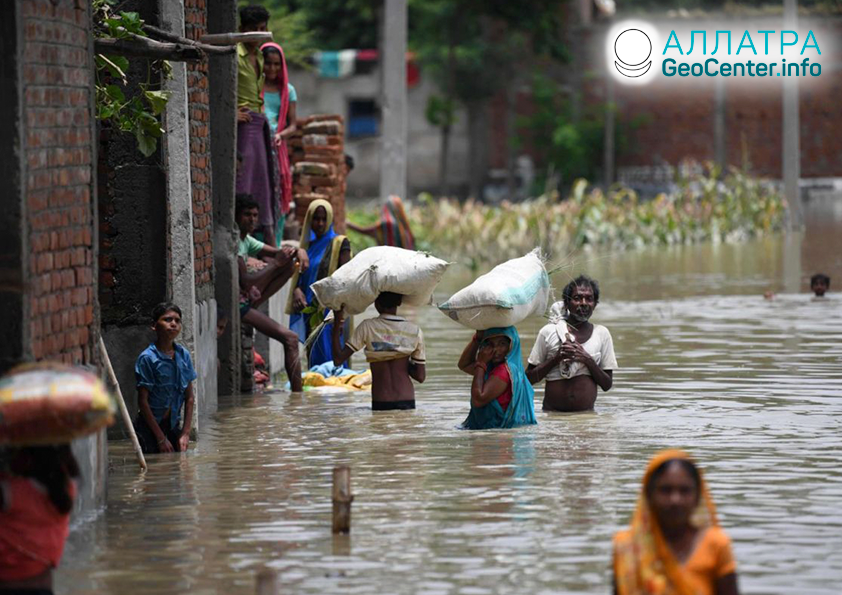 Наводнение в Индии, июль 2019