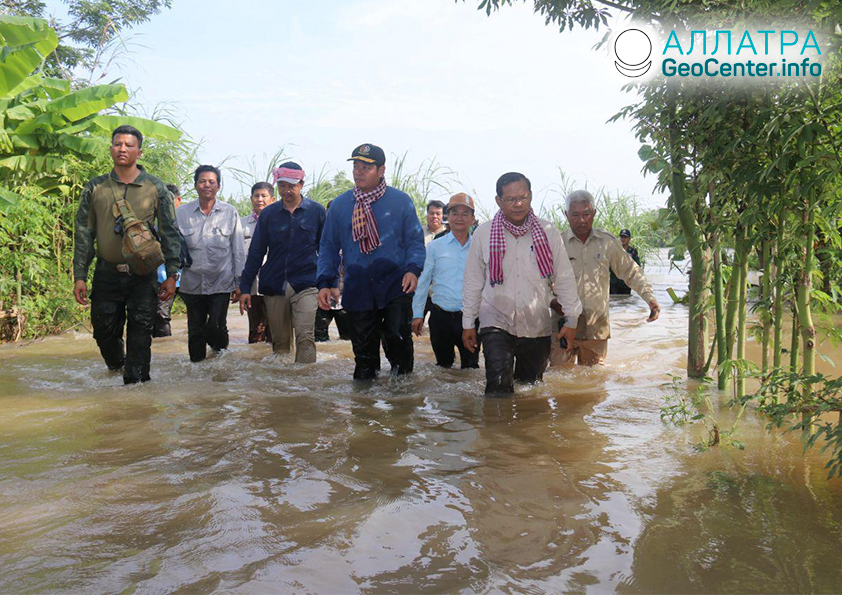 Záplavy v Kambodži, september 2019