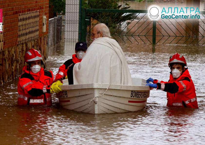 Záplavy v Španielsku, apríl 2020