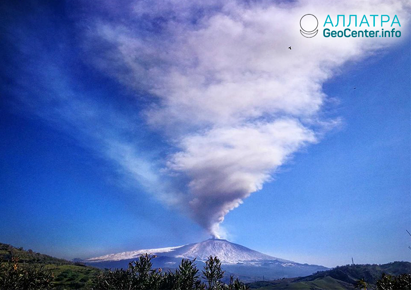 ​Новое «пробуждение» вулкана Этна (Италия), февраль 2019
