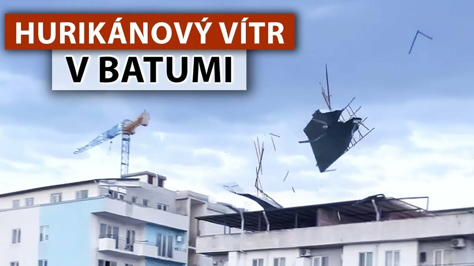 Očití svědci ŠOKOVÁNI! Neočekávaný hurikánový vítr → Bouře v Batumi 2023