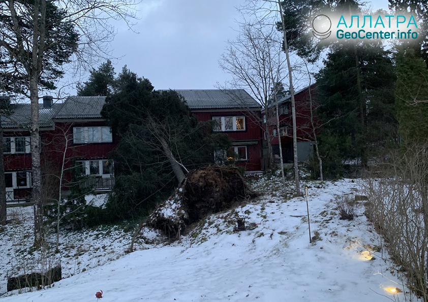 Búrka „Alfrida“ v krajinách Škandinávie, január 2019