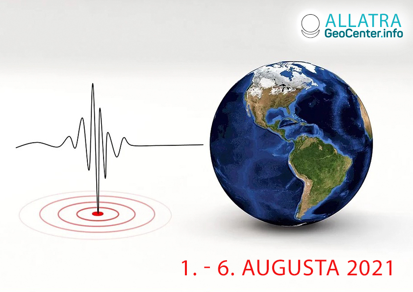 Silné zemetrasenia, 1. – 6. augusta 2021