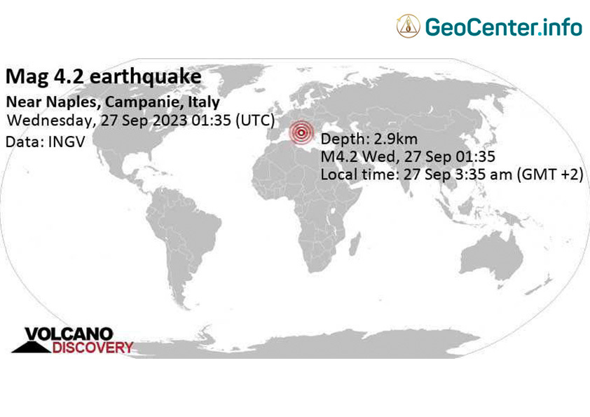 Zemetrasenia v oblasti talianskeho supervulkánu, september 2023