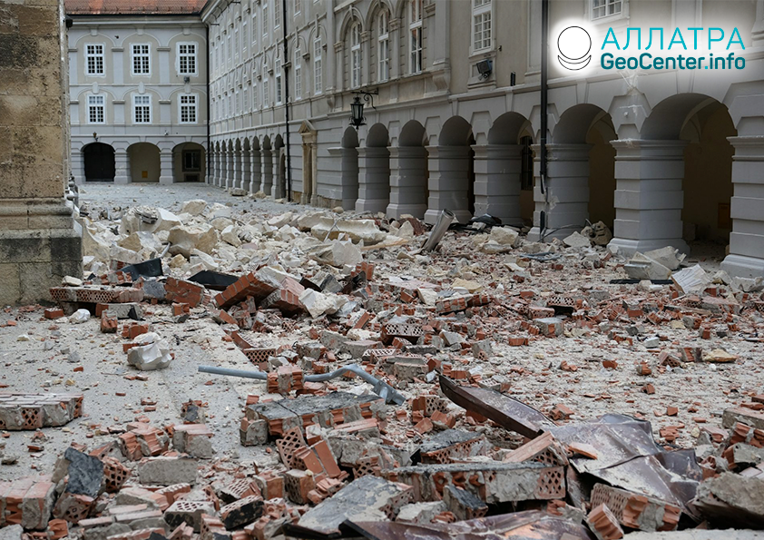 Разрушительные землетрясения в Хорватии, март 2020