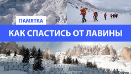 Как выжить при сходе снежной лавины и помочь другим? ПАМЯТКА