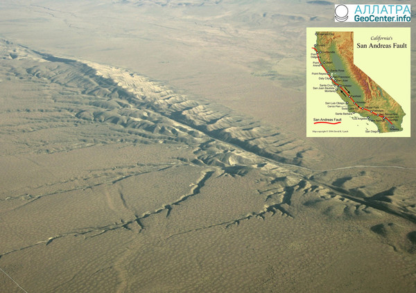 Три землетрясения произошли по линии разлома Сан-Андреас в Калифорнии, март-апрель 2018 года