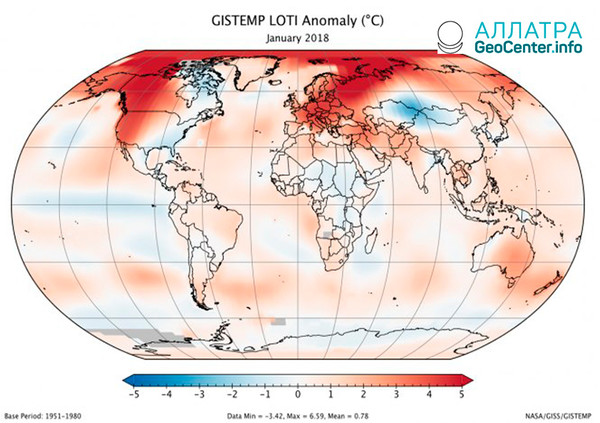 Январь 2018 года стал пятым по теплу за историю метеонаблюдений