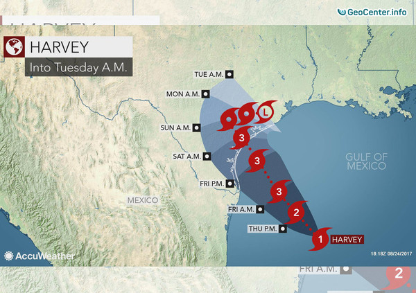 Циклон &quot;Харви&quot; в Техасе, США, 25 августа 2017 года