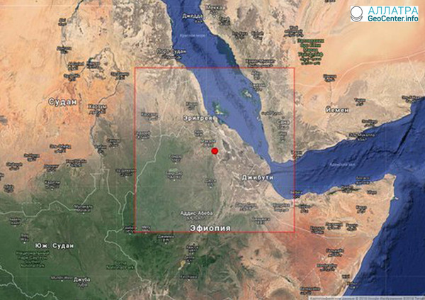 Землетрясение магнитудой 5,2 произошло в Эфиопии, март 2018 года