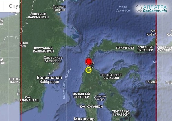 Сильное землетрясение в Индонезии утром 28 сентября 2018 г.