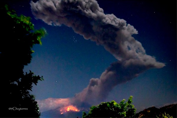 Aktivace a erupce mexické sopky Popocatépetl, březen 2019.