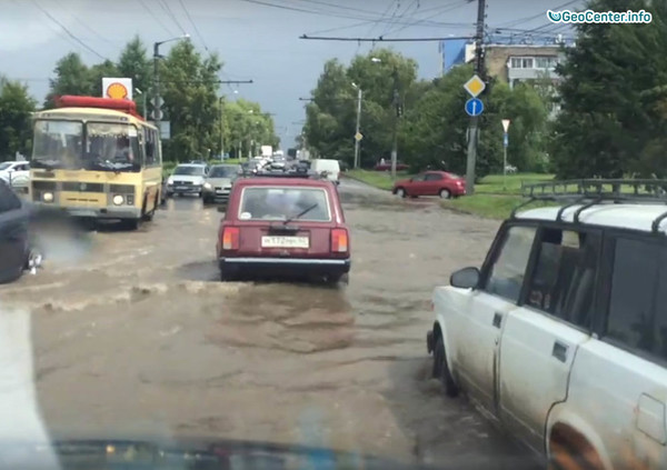 Сильные ливни в Калуге и в Самаре, 21 июля 2017 года