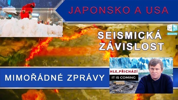 Mimořádné zprávy. Anomální sněžení a seizmická závislost v Japonsku a USA. HLE, PŘICHÁZÍ.