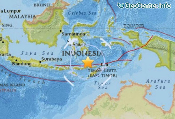 ​Землетрясение магнитудой 6,7 у берегов Индонезии, 24 октября 2017