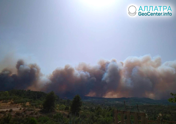 Лесной пожар в Испании, июнь 2019