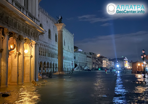 Povodně v Benátkách, listopad 2019
