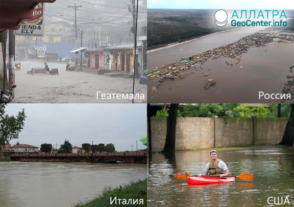 Záplavy v krajinách sveta. Prvá polovica mája 2019