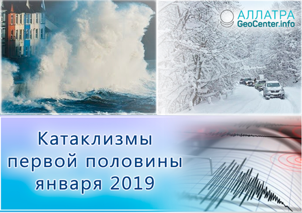 Сводка катаклизмов за первую половину января 2019