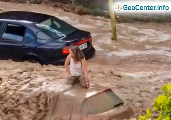 Ужасное наводнение и град в Испании, июль 2023