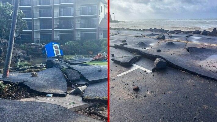Hurikán Lowell zasiahol Havaj | Obrovské vlny a rozsiahle škody